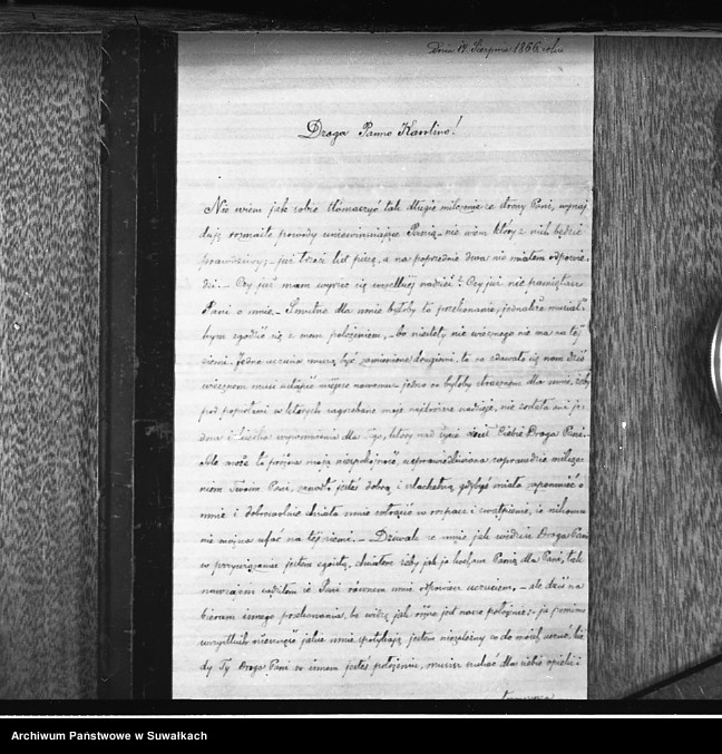 image.from.unit.number "List do pani Karoliny z 1866 roku, [reprodukcja]"