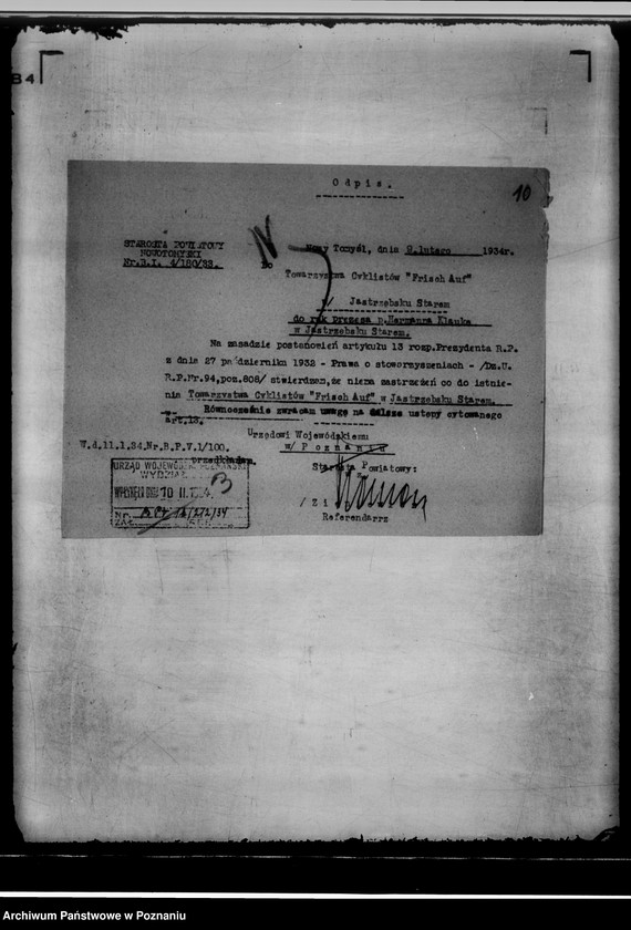 Obraz 14 z jednostki "/Towarzystwa Cyklistów, zgłoszenia działalności/"