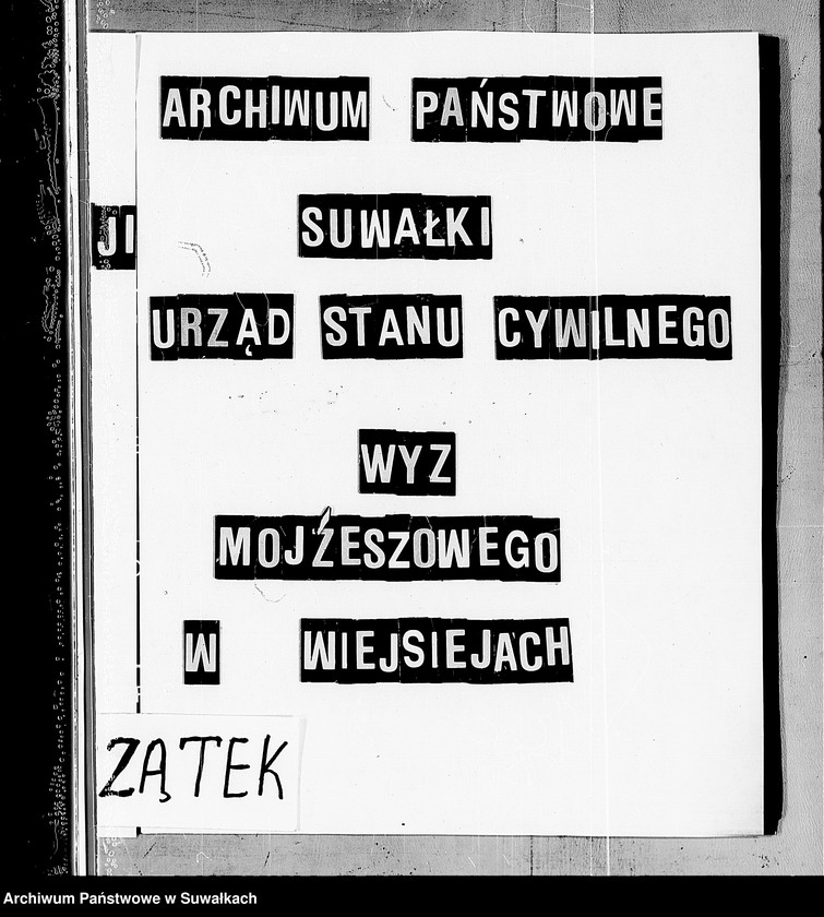 image.from.unit.number "Księga dla zapisywania aktów zaślubionych Urzędnika Stanu Cywilnego wyznania mojżeszowego miasta Olity pow. Kalwaryjskiego"