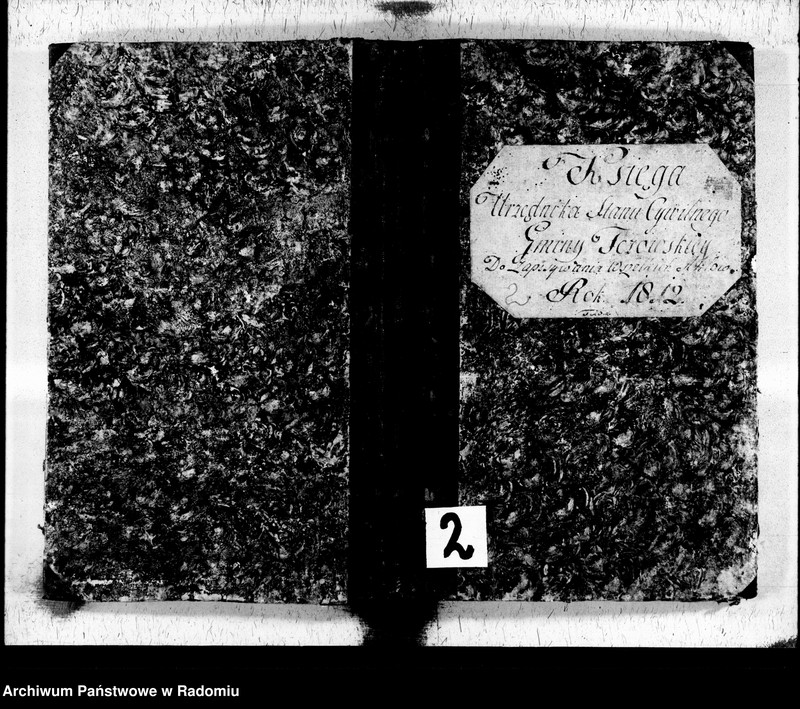 image.from.unit.number "Księga urzędnika stanu cywilnego gminy Tczowskiey do zapisania wszelkich aktów rok 1812"