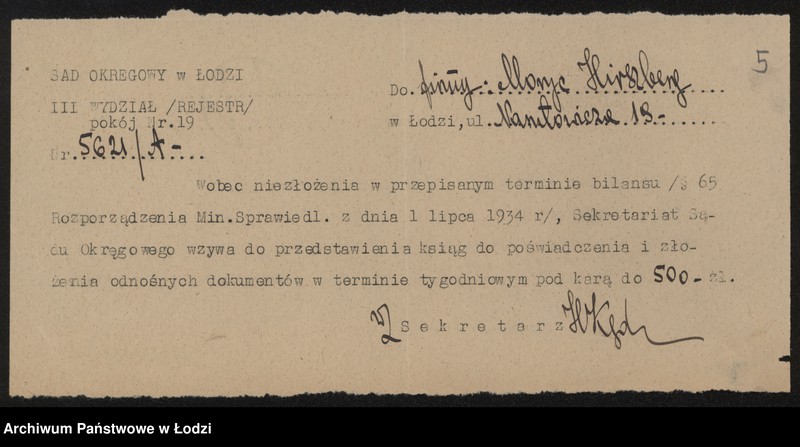 Obraz 7 z jednostki "Moryc Hirszberg- pracownia damskich kapeluszy"