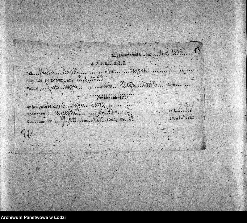 Obraz 16 z jednostki "[Wyciągi z rejestrów urodzin, ślubów i inne]"