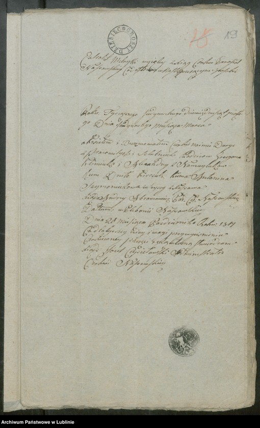 image.from.unit.number "Alegaty do ksiąg urodzeń, zapowiedzi, małżeństw i zgonów z lat 1817 - 1818"