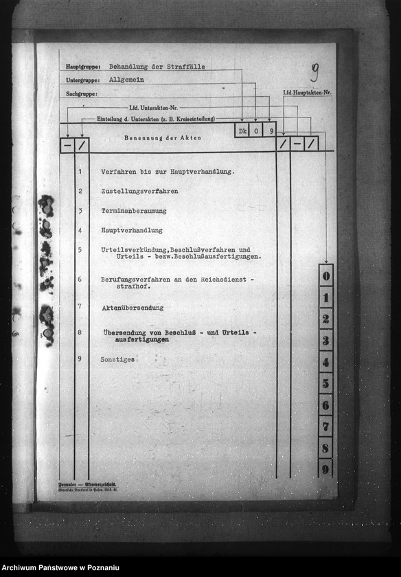Obraz 13 z jednostki "Aktenplan der Dienststrafkammer"