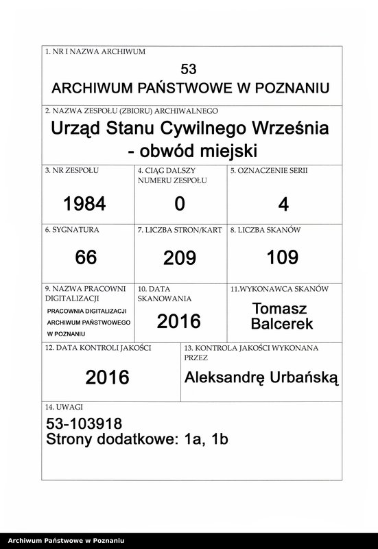 Obraz 1 z jednostki "Księga zgonów"