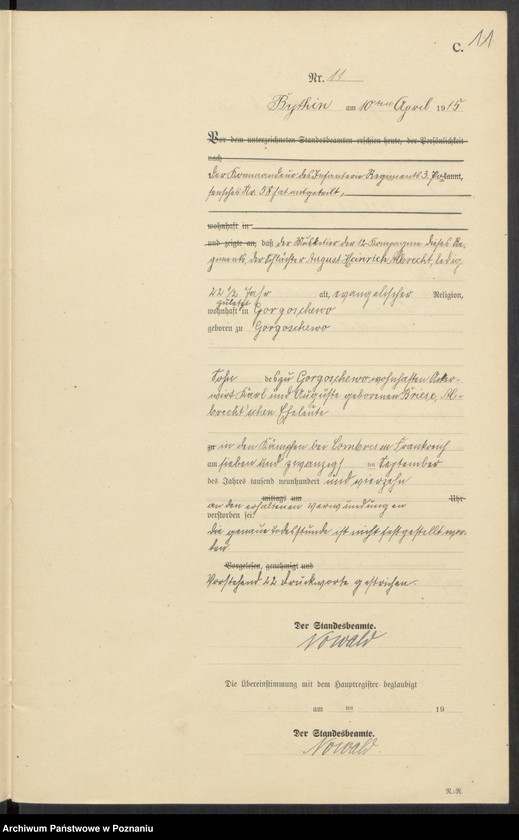 Obraz 13 z jednostki "Sterbe-Neben-Register"