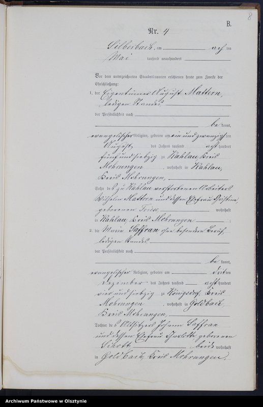 Obraz 10 z jednostki "Heiraths-Neben-Register Nr 1 - 17"