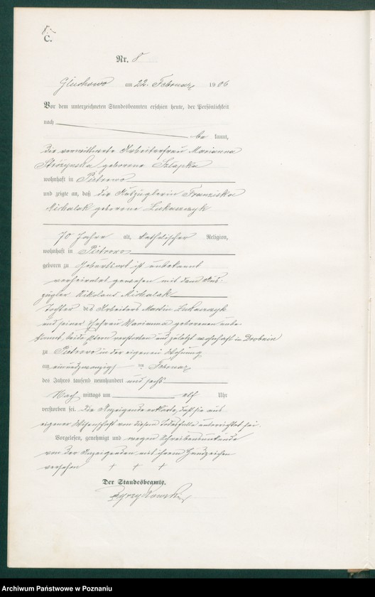 Obraz 10 z jednostki "Sterbe-Haupt-Register"