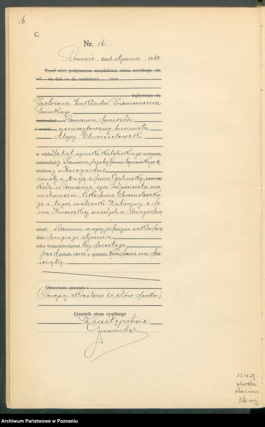 Obraz 18 z jednostki "Księga miejscowa zgonów tom I [Rejestr główny zgonów]"