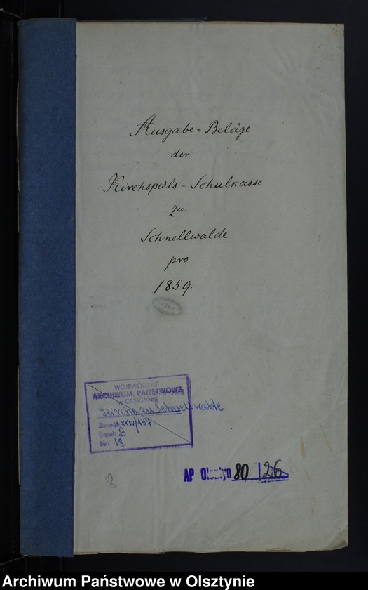 image.from.unit.number "Ausgabe Beläge der Kirchspiels Schulkasse"