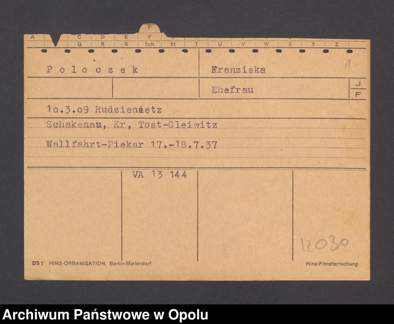 Obraz 3 z jednostki "[Poloczek Franziska, ur. 10.03.1909 Rudzienietz]"