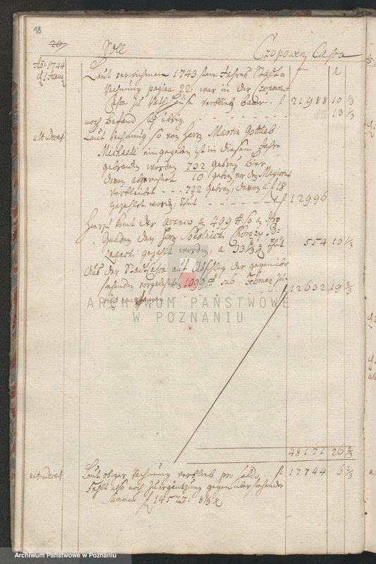 image.from.unit.number "Rechnung der Stadt Lissa; język niemiecki"