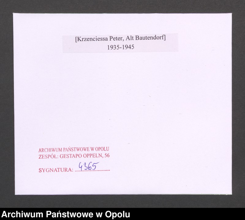 Obraz 2 z jednostki "[Krzenciessa Peter, Alt Bautendorf]"