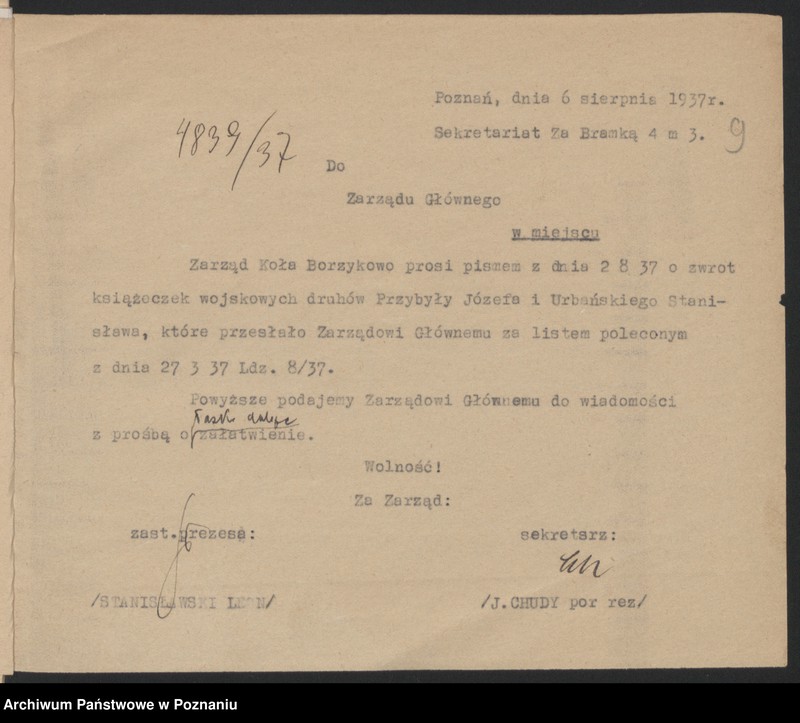 Obraz 12 z jednostki "Borzykowo, powiat Września - akta koła."