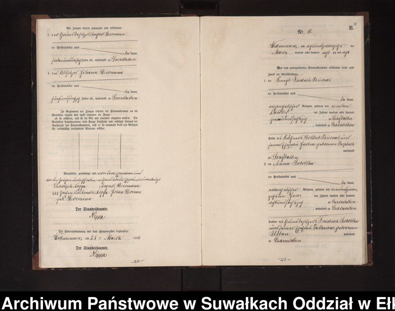 image.from.unit.number "Heiraths-Neben-Register des Preussischen Standes-Amtes Widminnen Kreis Loetzen"