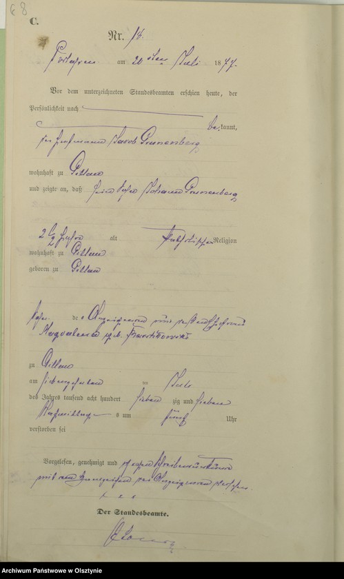 image.from.unit.number "Sterbe-Haupt-Register Nr 11 - 24"