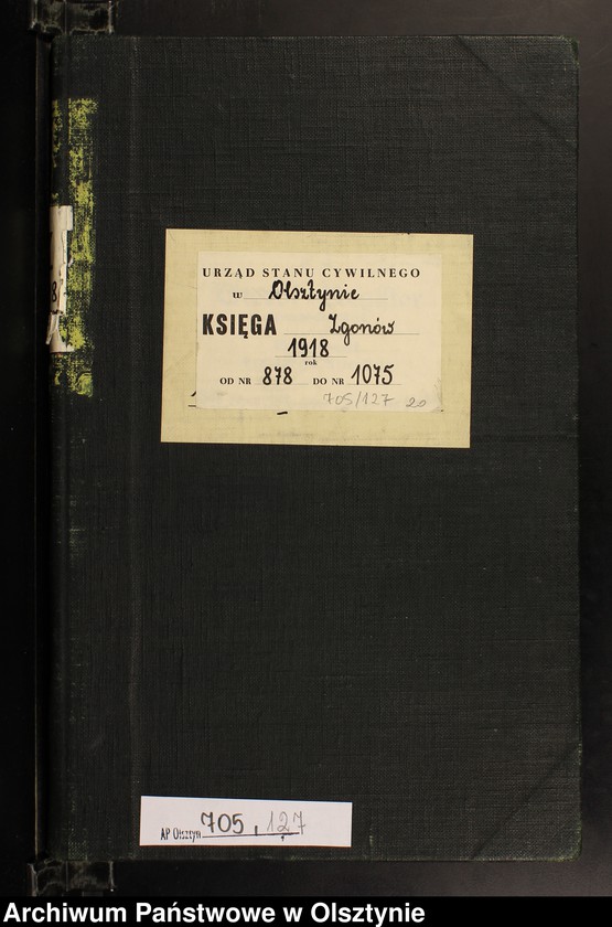 image.from.unit.number "Sterbe-Haupt-Register Tom III, Nr 878-1075"