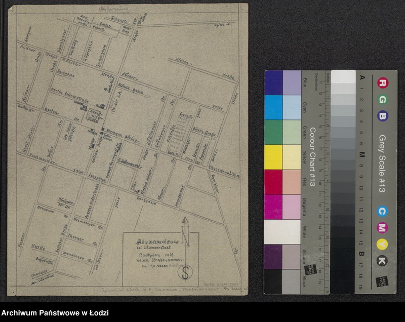 Obraz 1 z jednostki "Aleksandrow bei Litzmannstadt Stadtplan mit neuen Strassennamen"