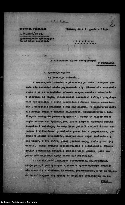 Obraz 6 z jednostki "Sprawozdania sytuacyjne miesięczne za miesiące listopad-grudzień 1925 r."