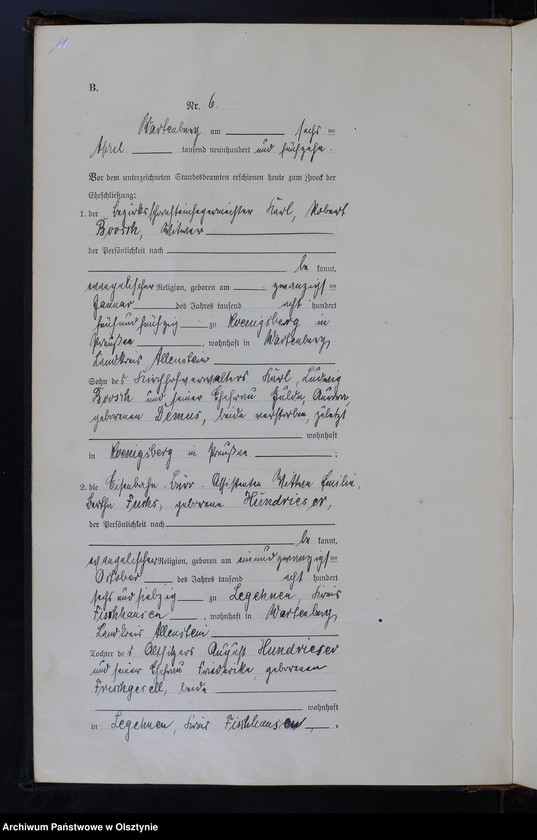 image.from.unit.number "Heirats-Haupt-Register Nr 1 - 16, 1-20"