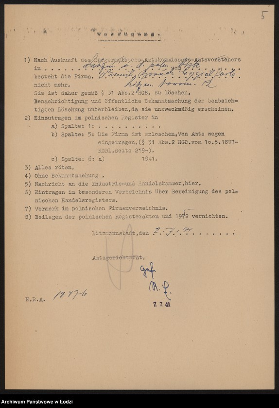 Obraz 7 z jednostki "Szmul Boruch Cygielfarb – drobna sprzedaż ubiorów ludowych"