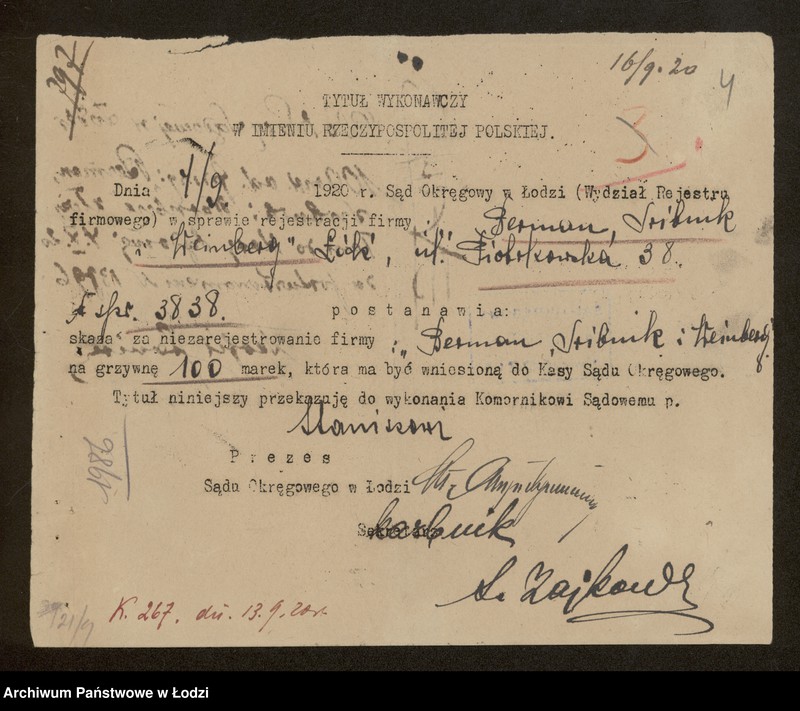 Obraz 6 z jednostki "Walerauch, Srebnik, Wajnberg- handel przędzą"