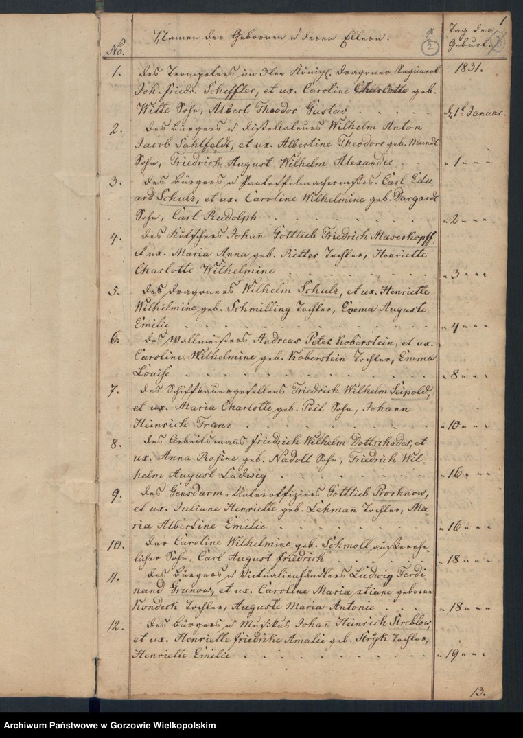 image.from.unit.number "Duplikate der Kirchenbücher der Hauptkirche zu Landsberg an der Warthe (zawiera także księgi zgonów parafii Konkordierkirche z lat 1831-1833)"