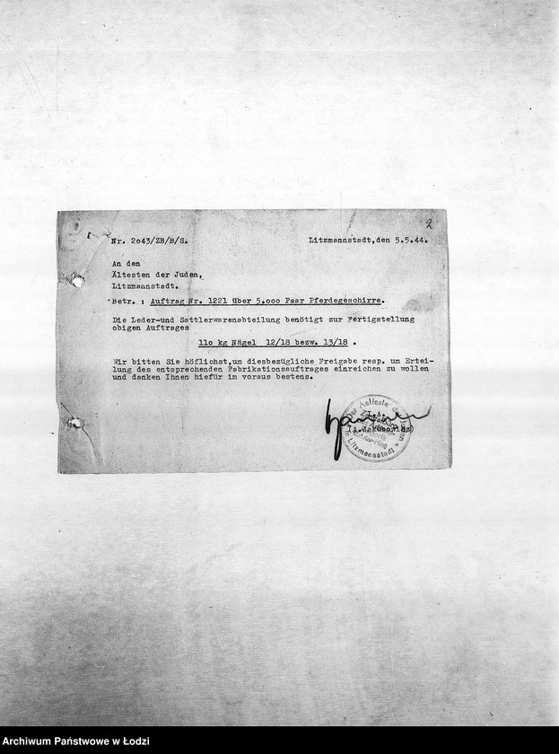 Obraz 5 z jednostki "Arbeitsressort [Produkcja i zapotrzebowanie materiałów dla resortów pracy]"