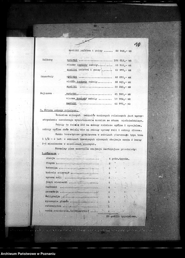 Obraz 14 z jednostki "Sprawy ogólno - administracyjne Szkoły Rolnicze"