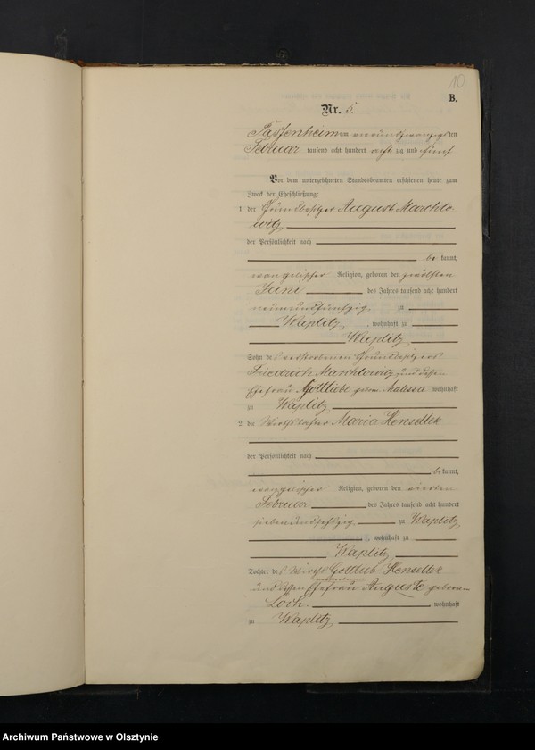 image.from.unit.number "Heiraths-Haupt-Register Nr 1 - 61"