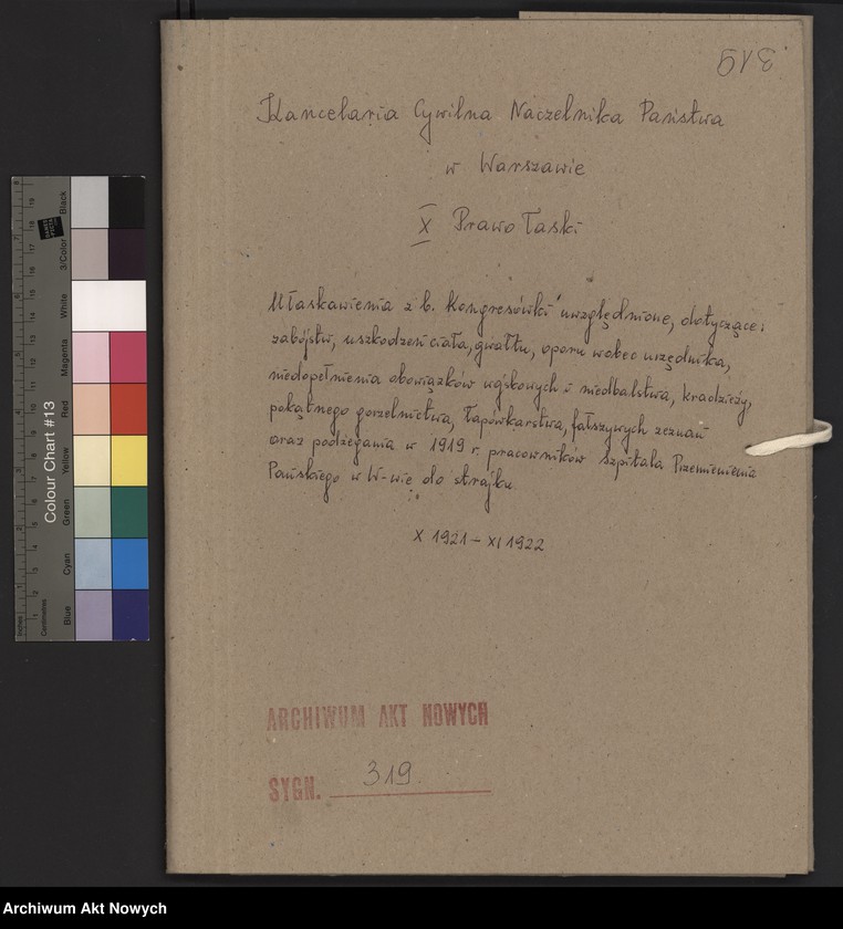 image.from.unit.number "Ułaskawienia z b. Kongresówki - uwzględnione, dotyczące zabójstw, uszkodzeń ciała, gwałtu, oporu wobec urzędnika, niedopełnienia obowiązków wojskowych i niedbalstwa, kradzieży, pokątnego gorzelnictwa, łapówkarstwa, fałszywych zeznań oraz podżegania w 1919 r. pracowników Szpitala Przemienienia Pańskiego w W-wie do strajku"