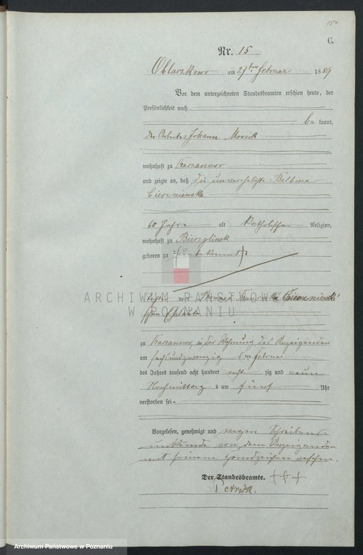 Obraz 18 z jednostki "Księga zgonów"