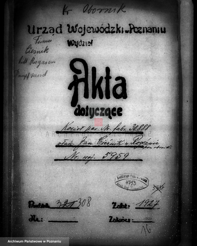 Obraz 4 z jednostki "Tartak parowy w Rogoźnie, pow. obornicki, J. Cieśnika nr woj. 5959"