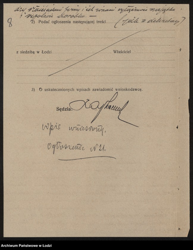 Obraz 10 z jednostki "Bracia Izaak Kagan, Szlama Kagan – wyroby bawełniane i wigoniowe"