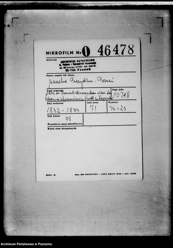 Obraz 2 z jednostki "Akta in Denuntiationssachen wider den Oekonomiekommissarius Wendt zu Wągrowiec."