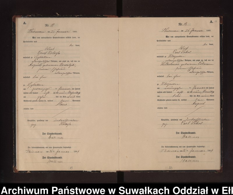 image.from.unit.number "Geburts-Neben-Register des Preussischen Standes-Amtes Rydzewen Kreis Loetzen"