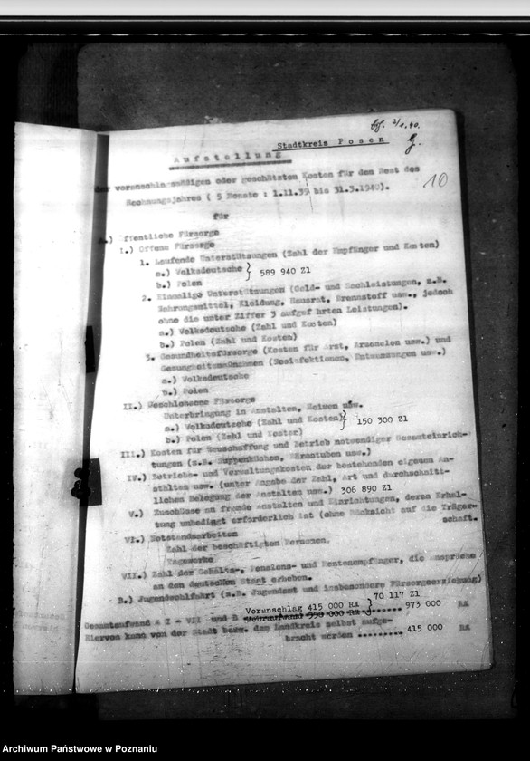 Obraz 15 z jednostki "Zarządzenia i korespondencja w sprawie opieki społecznej, zwłaszcza jej finansowania"