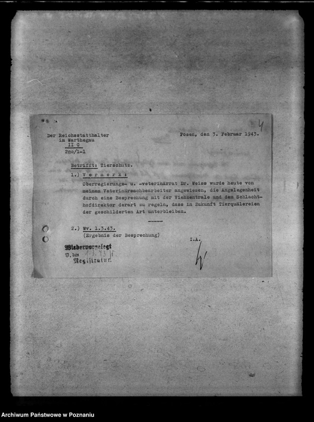 image.from.unit.number "Behandlung von Schlachtvieh. Tierschutz. Wissenschaftliche Versuche an lebenden Tieren"