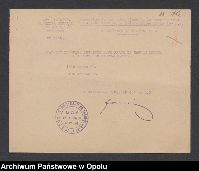 Obraz 13 z jednostki "Reponses a la reclamation de Justifications Frais de service-Projekt d