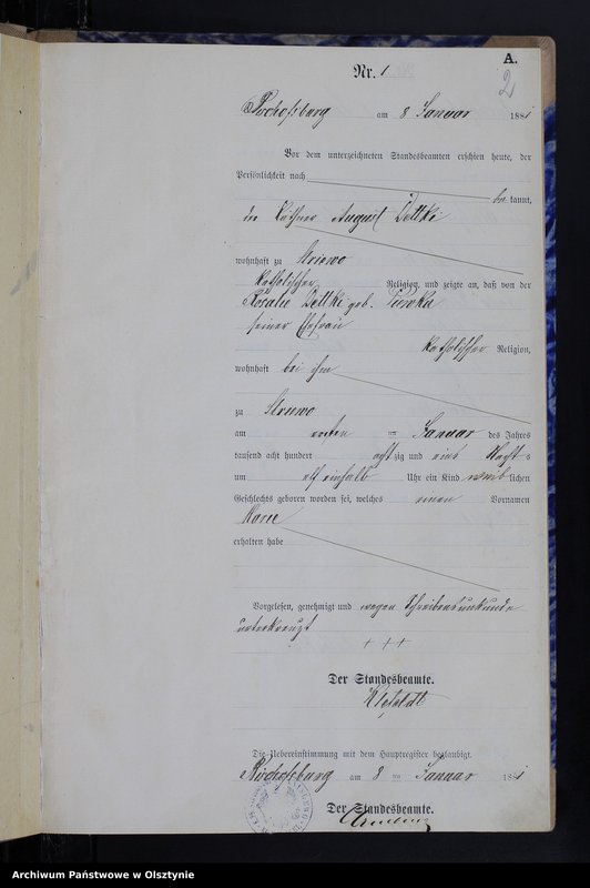 Obraz z jednostki "Geburts-Neben-Register Nr 1 - 96    Geburts-Neben-Register Nr 1 - 98"
