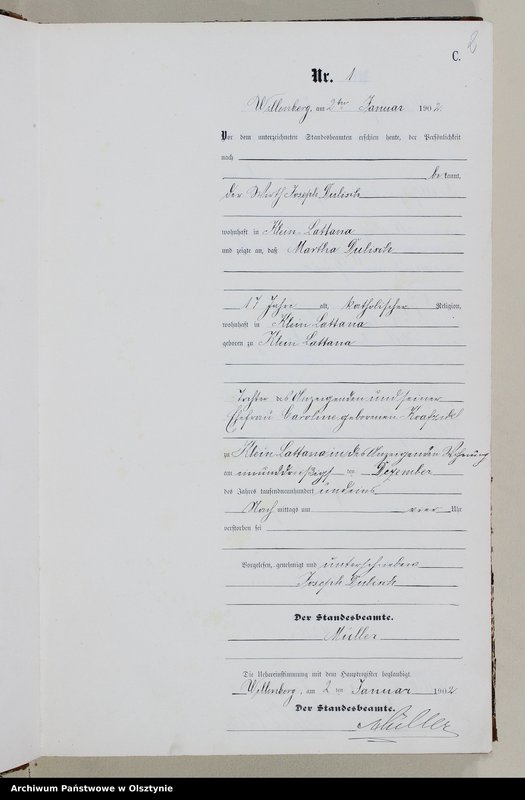 image.from.unit.number "Sterbe-Neben-Register Nr 1 - 154"