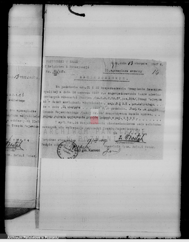 Obraz 20 z jednostki "Sprawy zmiany rodzaju użytkowania gruntów leśnych majątku Dębe w powiecie kaliskim"