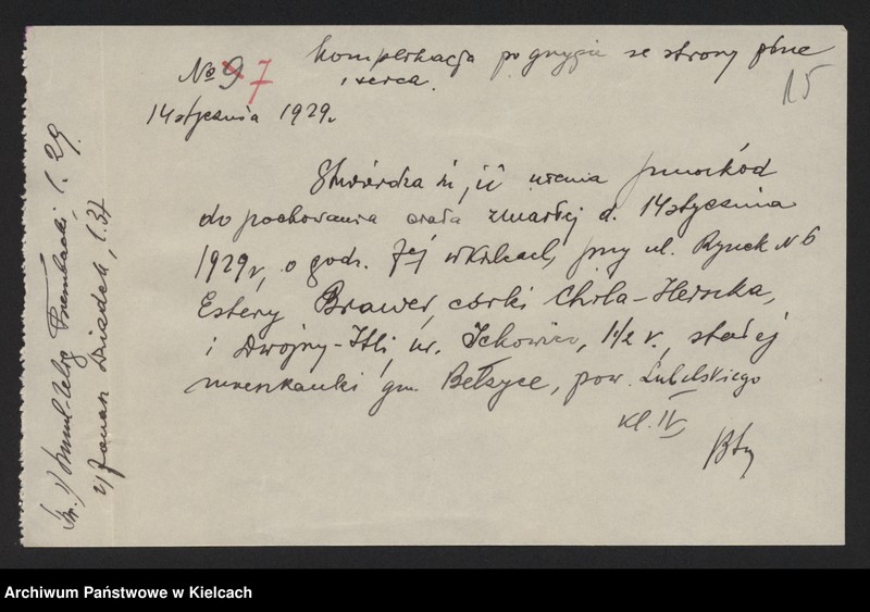 image.from.unit.number "Załączniki do akt zgonu Okręgu Bożniczego Kielce za rok 1929"