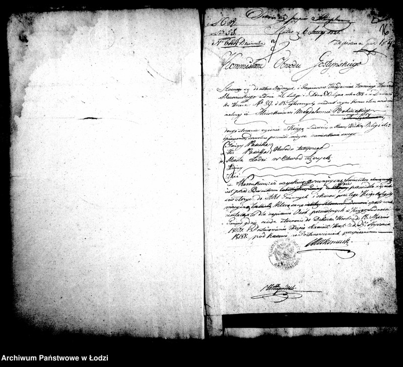 Obraz 16 z jednostki "Akta tyczące się świadectw przesiedleń"