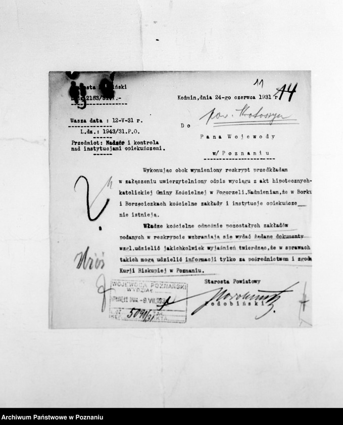 Obraz 15 z jednostki "/Nadzór i kontrola nad działalnością instytucji opiekuńczych/"