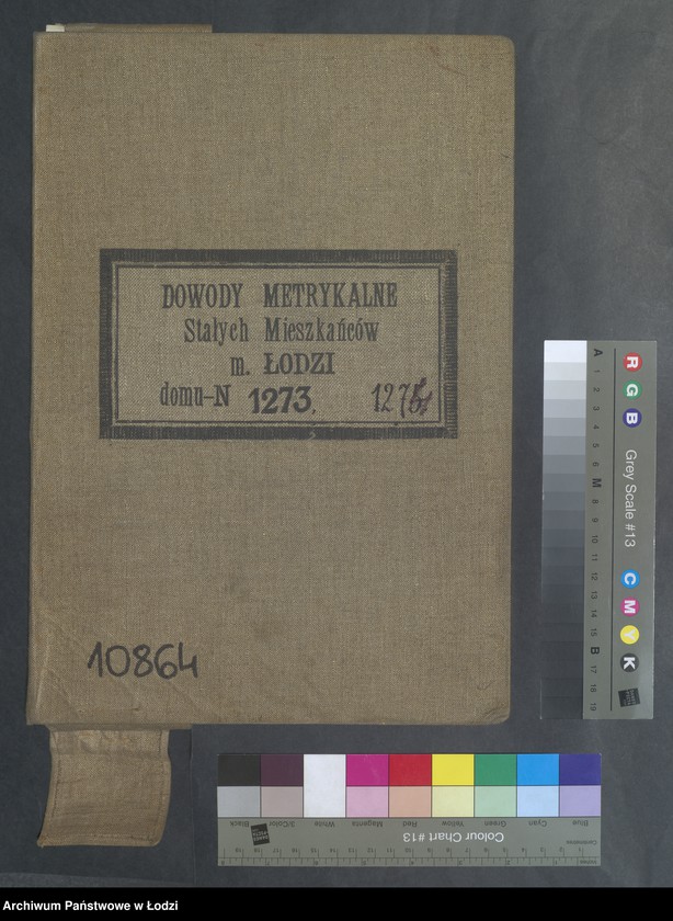 Obraz 2 z jednostki "Dowody metrykalne stałych mieszkańców m. Łodzi nr domu 1273-1274"