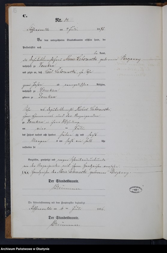 image.from.unit.number "Sterbe-Neben-Register Nr 1 - 43"