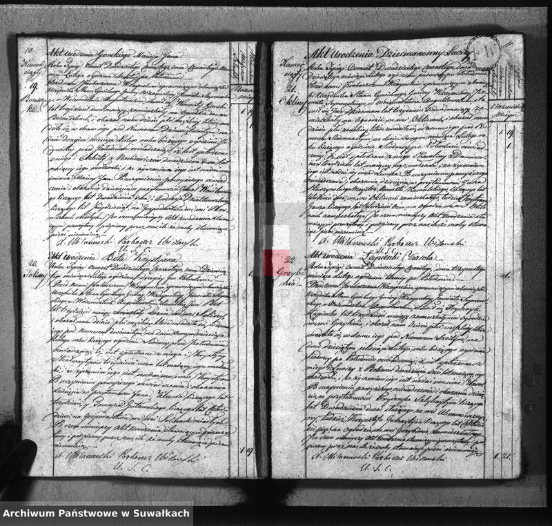 image.from.unit.number "Akta urodzonych gminy wiżańskiey obwodu seyneńskiego, w województwie augustowskim od dnia 1-go stycznia do dnia 31 grudnia 1824 roku"