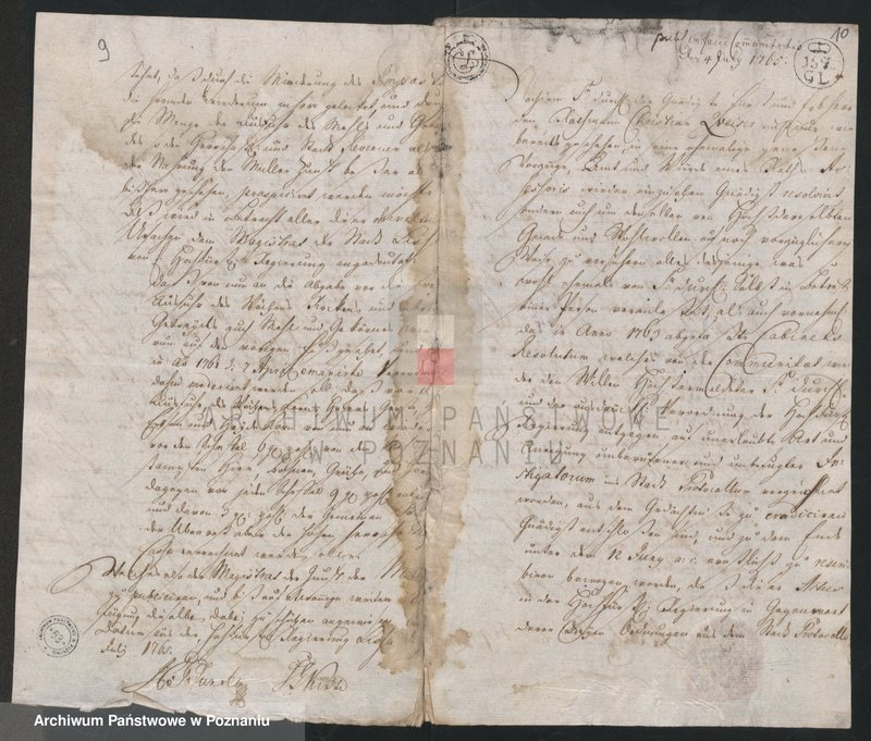 Obraz 11 z jednostki "Korespondencja, zarządzenia, wyroku władzy zwierzchniej miasta Leszna tj. Ant. Sułkowskiego i jego urzędników w sprawach administracyjno - porządkowych, finansowych i spornych; język niemiecki"