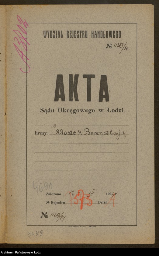 Obraz 2 z jednostki "Moszek Borensztajn- sprzedaż wyrobów tytoniowych"